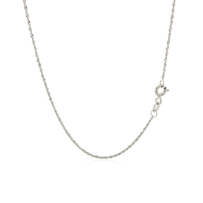 10k white gold Singapore chain necklace 1.0mm with spring ring clasp by Bids.com on Tampa Home & Garden Store