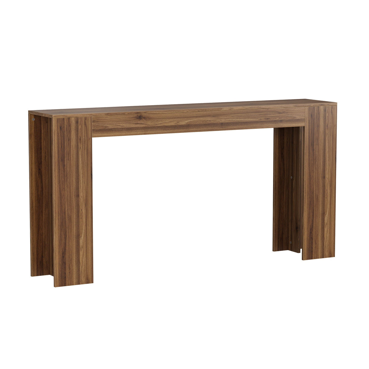 Walnut farmhouse console table with extra long slim profile, dark brown finish HouseOfZazla on Tampa Home & Garden Store