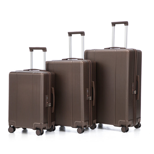 3 Piece ABS Spinner Wheel Luggage Set brown hard case luggage by HouseOfZazla on Tampa Home & Garden Store