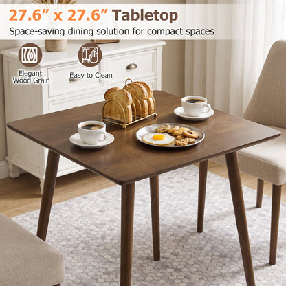 27.5 inch square dining table for 2-4 people in walnut by DirectDeals on Tampa Home & Garden Store