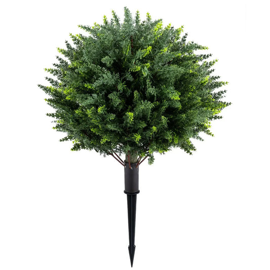 Artificial Cypress Topiary Trees 27.5in with ground spikes set of 2 DirectDeals on Tampa Home & Garden Store