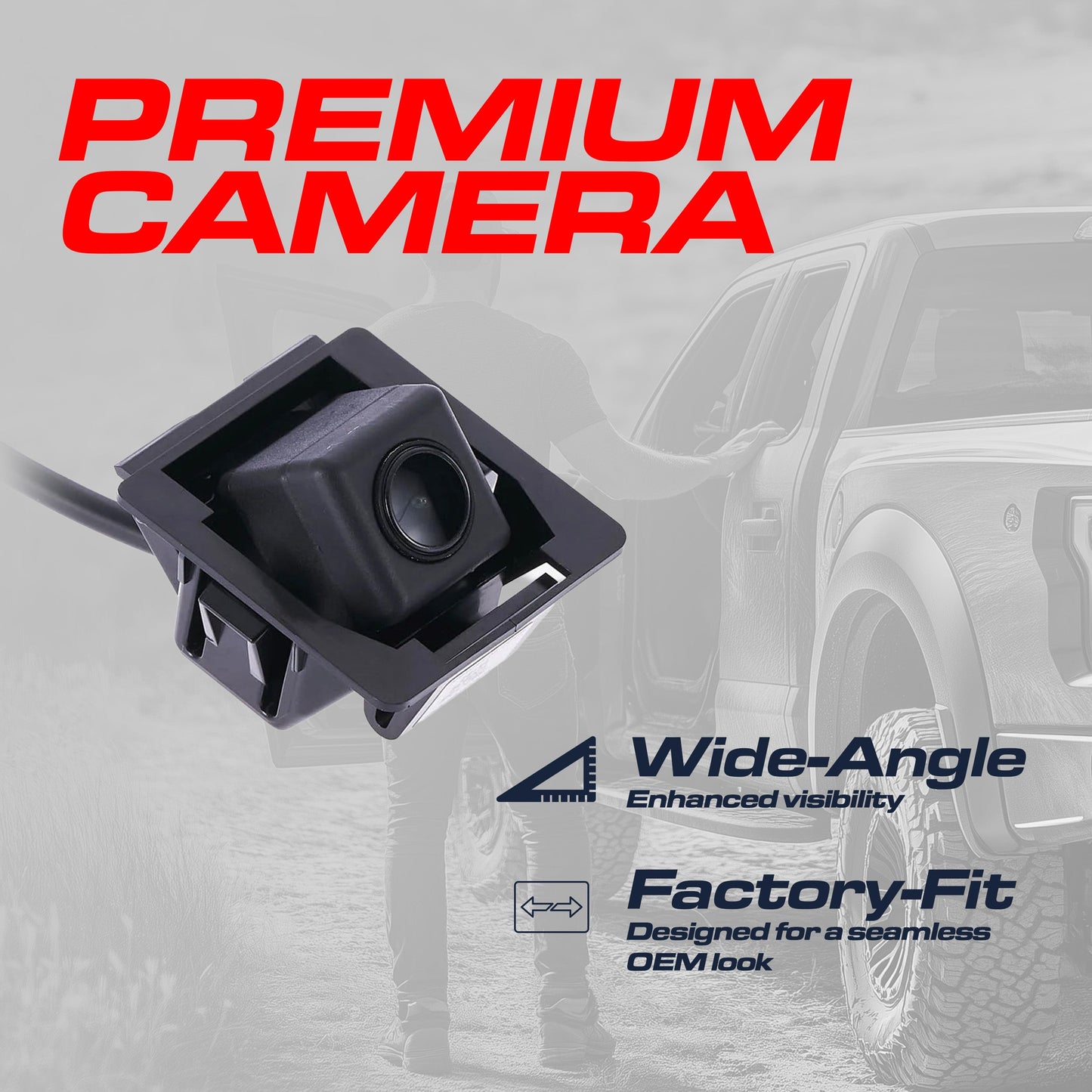 Master Tailgaters OEM backup camera for Chevrolet Camaro 2016-2017, black housing on Tampa Home & Garden Store