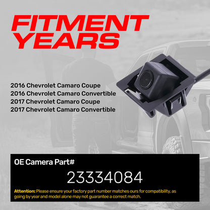 Master Tailgaters OE backup camera for 2016-2017 Chevrolet Camaro Coupe/Convertible on Tampa Home & Garden Store
