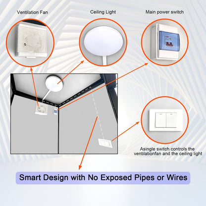Outdoor Portable Toilet Cabin with Sink and Fan
