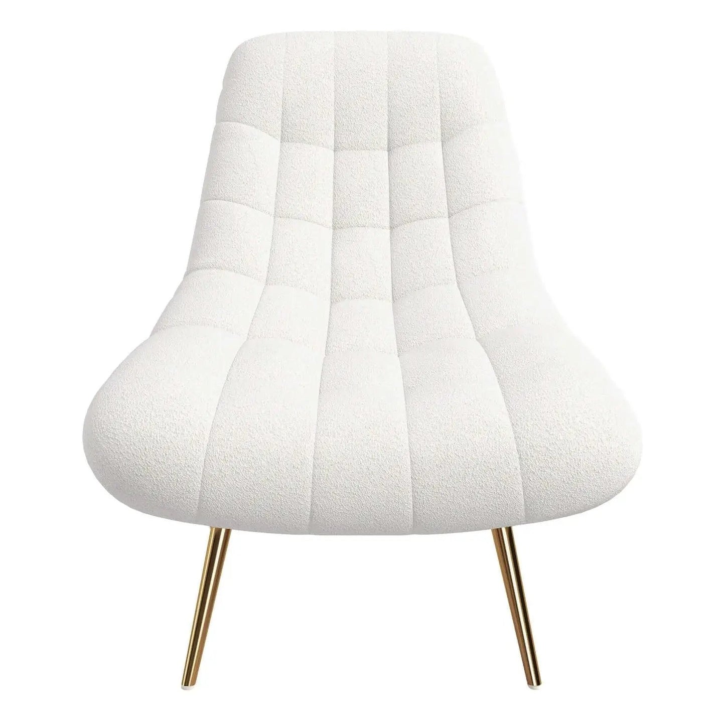 Aubrey French Boucle Lounge Chair Gray Fabric