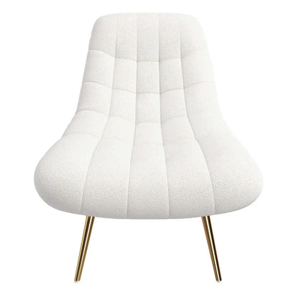 Aubrey French Boucle Lounge Chair Gray Fabric