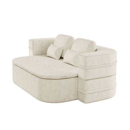 Foldable Sofa Bed with a Multi Functional Blanket