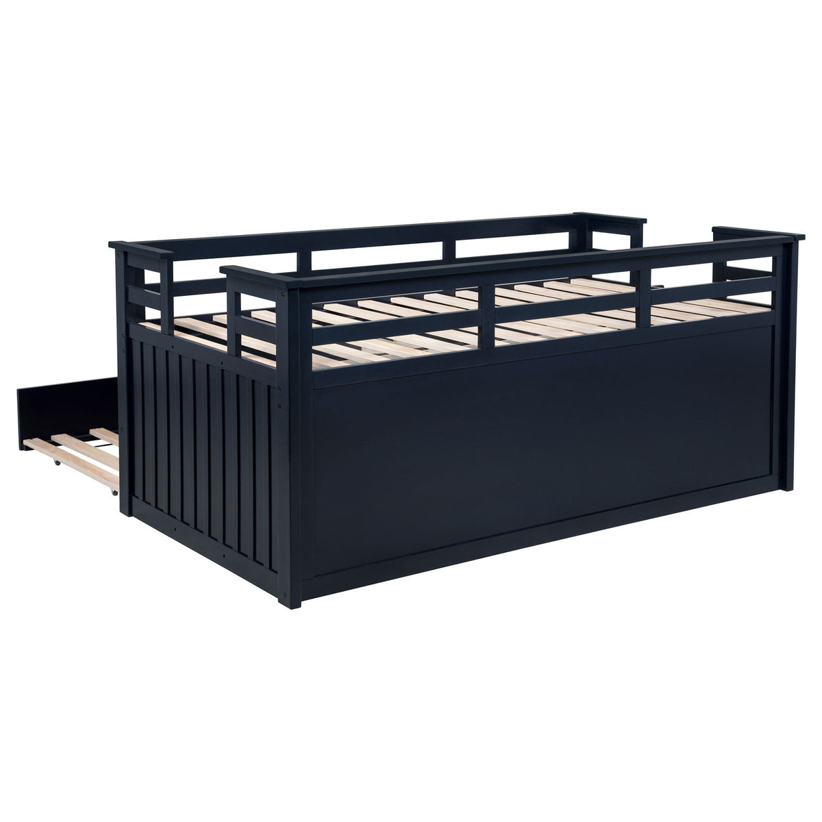Starboard captain's bed with trundle navy finish and slatted frame on Tampa Home & Garden Store