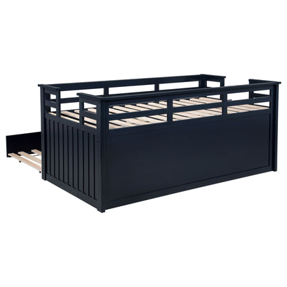 Starboard captain's bed with trundle navy finish and slatted frame on Tampa Home & Garden Store