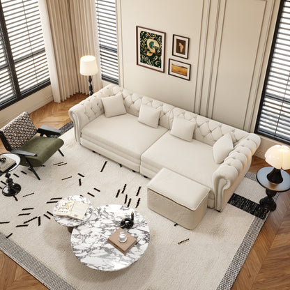 Designer Velvet Chesterfield Sofa and Bed