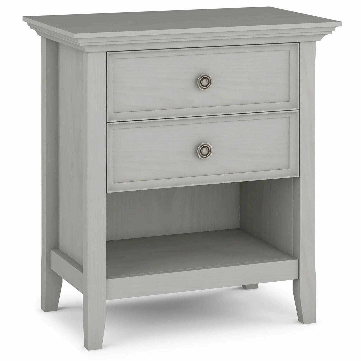 Bedside table Amherst, handcrafted 3-drawer with soft gray finish by Unique Piece Furniture on Tampa Home & Garden Store