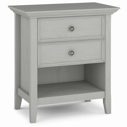 Bedside table Amherst, handcrafted 3-drawer with soft gray finish by Unique Piece Furniture on Tampa Home & Garden Store