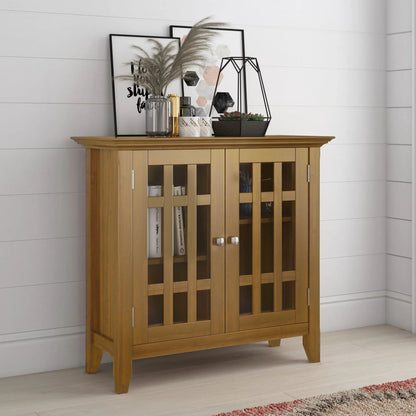 Bedford Storage Media Cabinet with Glass Doors