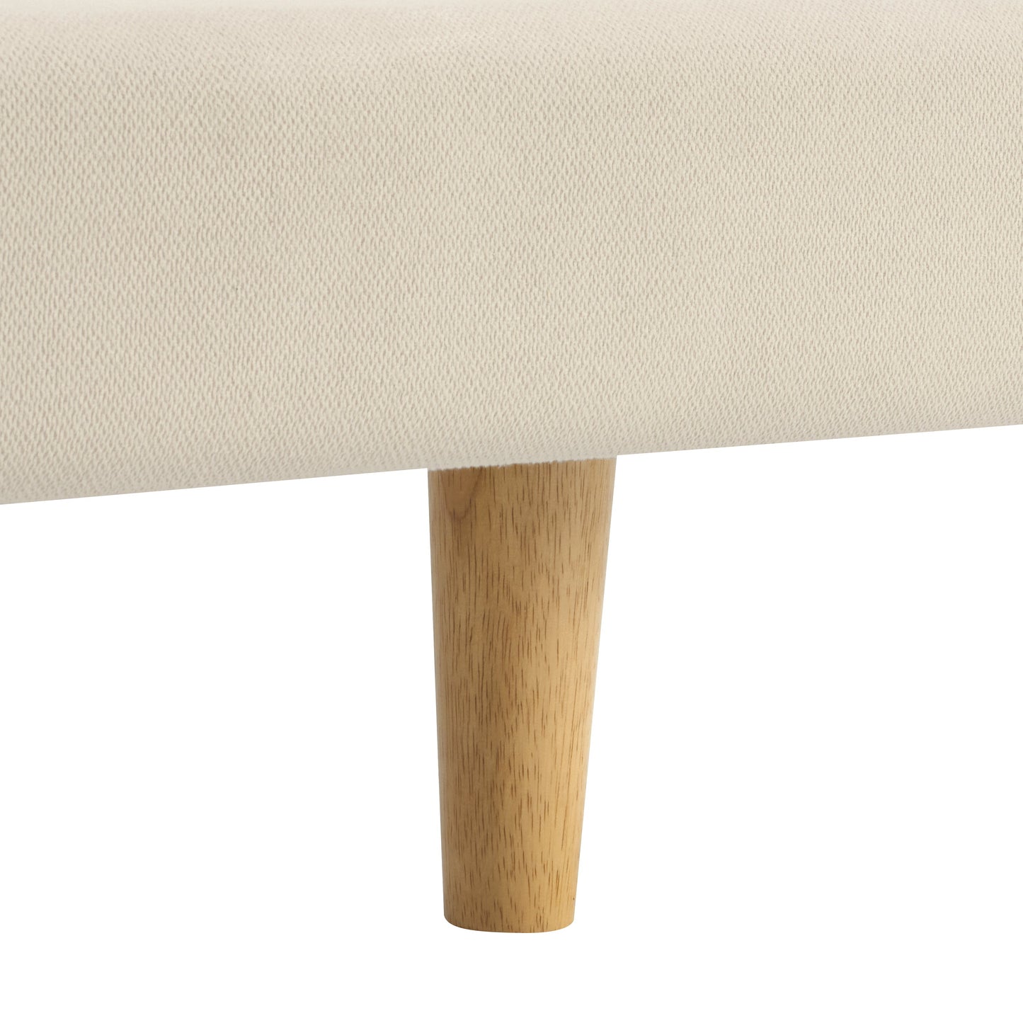Beige Chunky Upholstered Headboard Cal King Bed