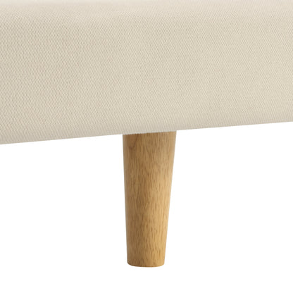 Beige Chunky Upholstered Headboard Cal King Bed