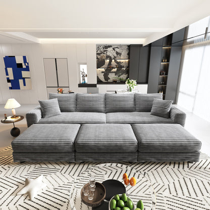 Modern Deep Seat Upholstered Sofa and Couch