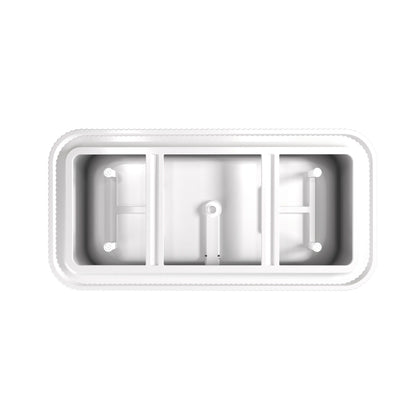 Linear freestanding soaker tub gloss white by HouseOfZazla, top-down view of tub interior on Tampa Home & Garden Store