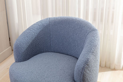 Teddy Fabric and Swivel Barrel Accent Chair