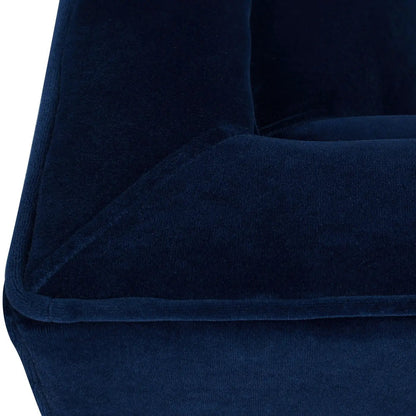 Jack modern tuxedo tufted sofa navy velvet upholstery close-up of arm and seat edge on Tampa Home & Garden Store