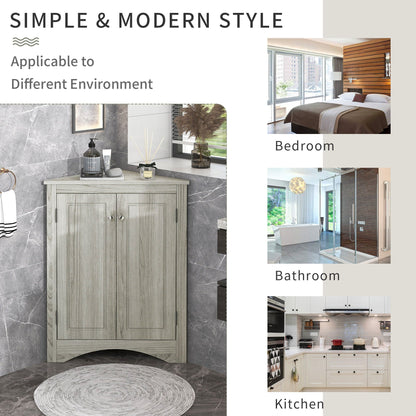 Triangle bathroom storage cabinet by HouseOfZazla with adjustable shelves, freestanding on Tampa Home & Garden Store