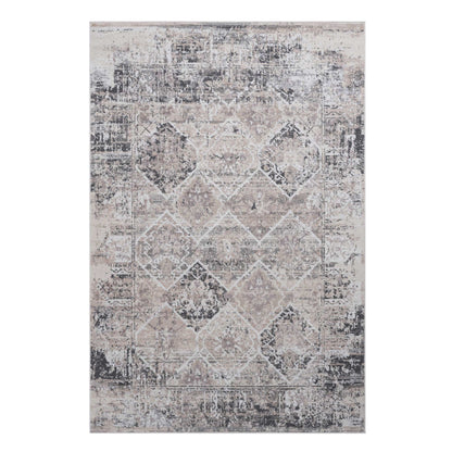 Traditional Area Rug by HouseOfZazla in beige-gray distressed pattern, stain resistant on Tampa Home & Garden Store