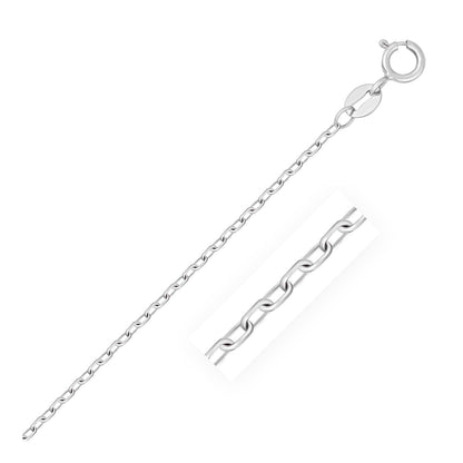 14k white gold faceted cable link chain necklace 1.3mm by Bids.com on Tampa Home & Garden Store
