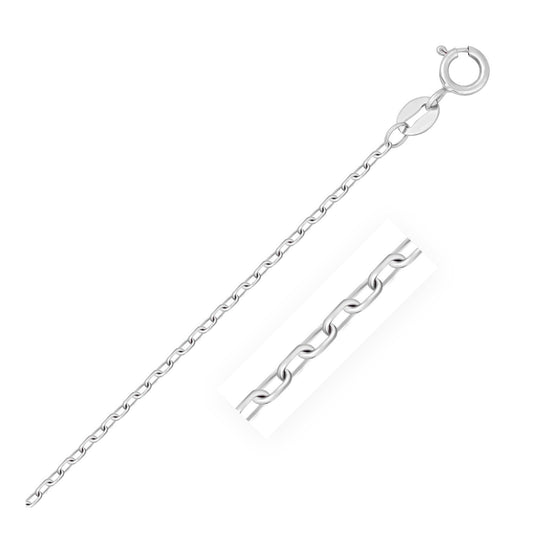 14k white gold faceted cable link chain necklace 1.3mm by Bids.com on Tampa Home & Garden Store