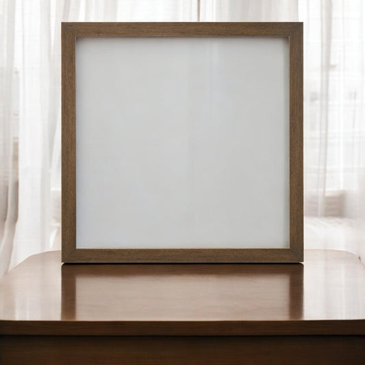 Miquell Versatile Orientation Mirror brown wood frame freestanding on tabletop HouseOfZazla on Tampa Home & Garden Store