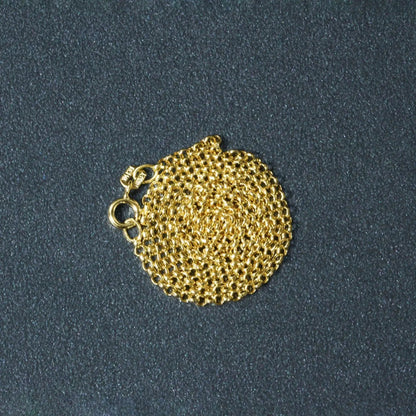 14k yellow gold rolo chain necklace 1.9mm, multi-strand coil with brand tag Bids.com on Tampa Home & Garden Store