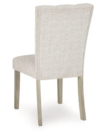 Larawyn Upholstered Side Chair Set 2 Bisque