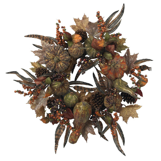 28" Autumn Pumpkin Wreath - Tampa Home & Garden Store