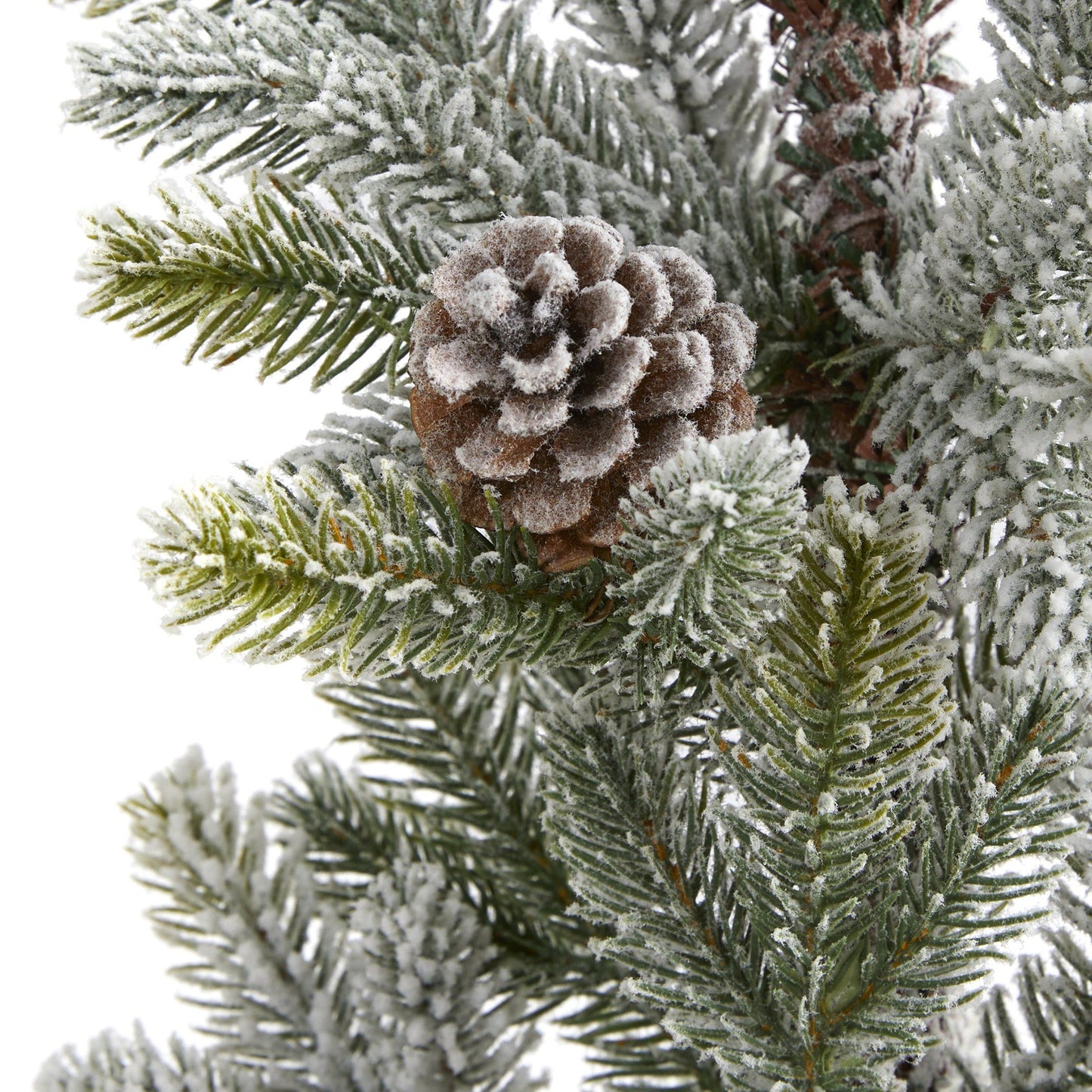 28” Flocked Artificial Christmas Tree with Pine Cones - Tampa Home & Garden Store