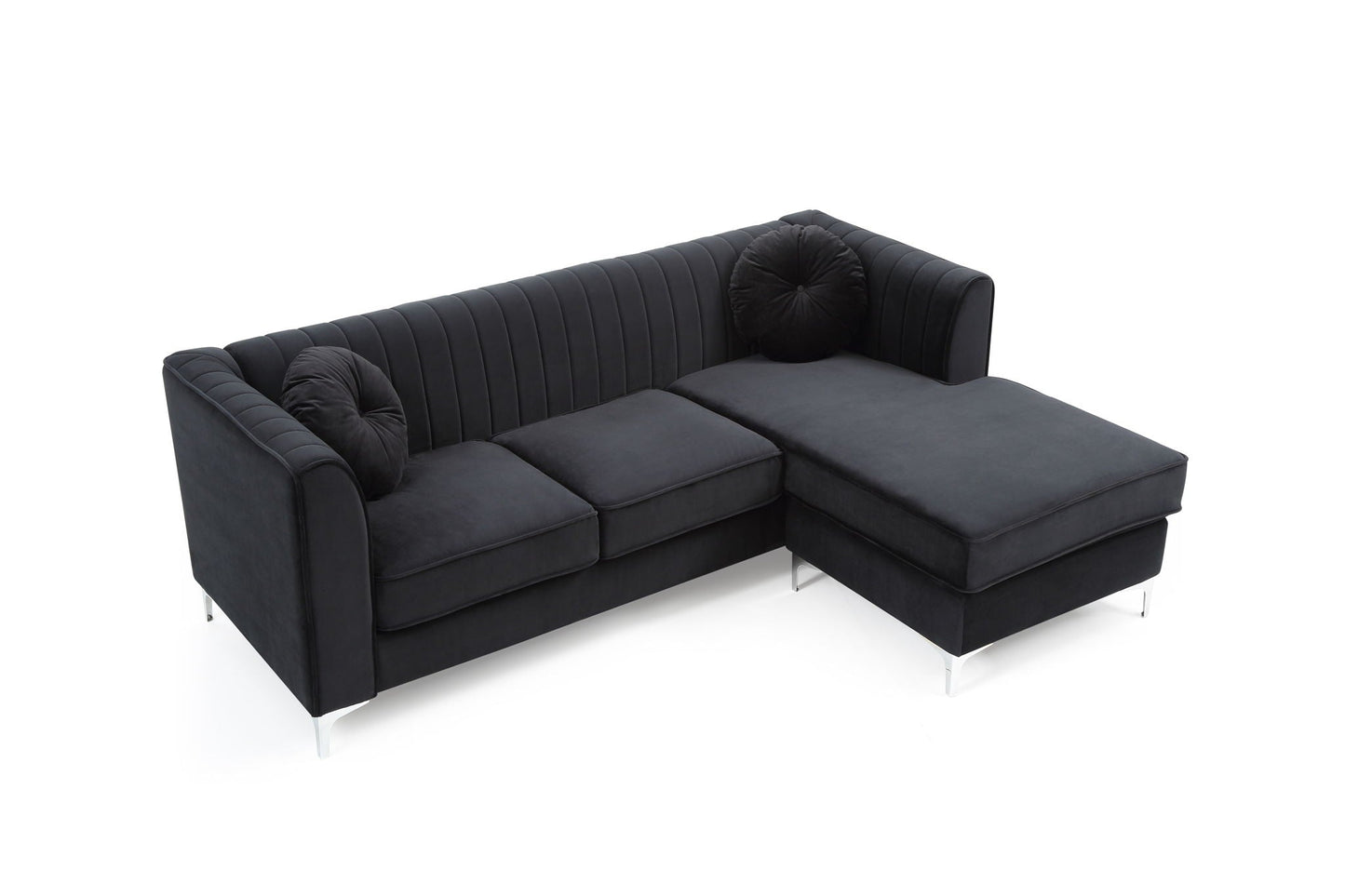Delray Micro Suede Sofa and Chaise Lounger