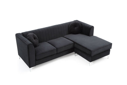 Delray Micro Suede Sofa and Chaise Lounger