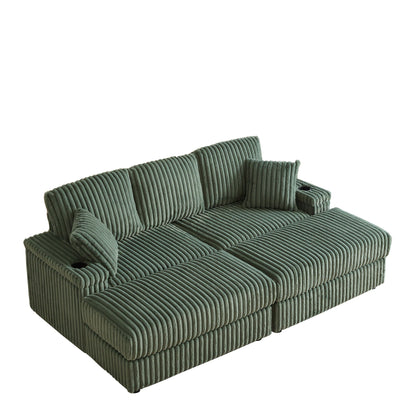 3 Seater Sofa With 2 Ottomans and Storage