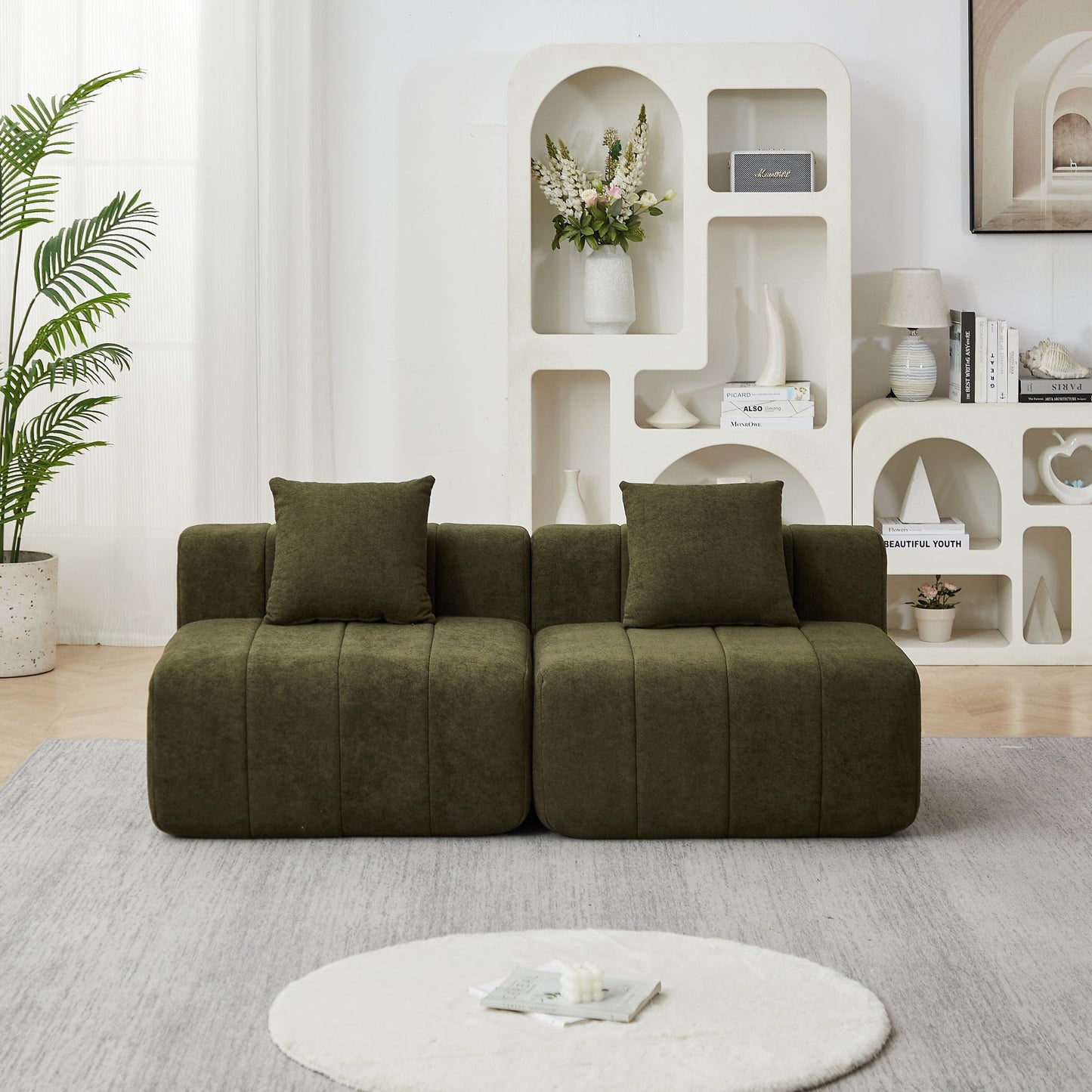 Symmetrical Modular Sofa And Piano Key Design