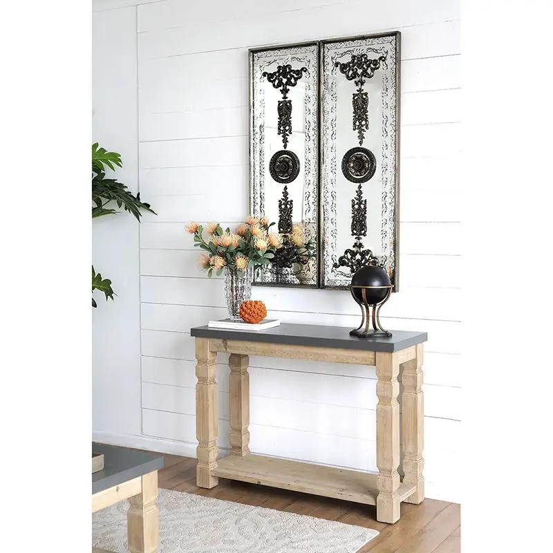 Rustic Modern Console Table With Concrete Top