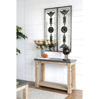 Rustic Modern Console Table With Concrete Top