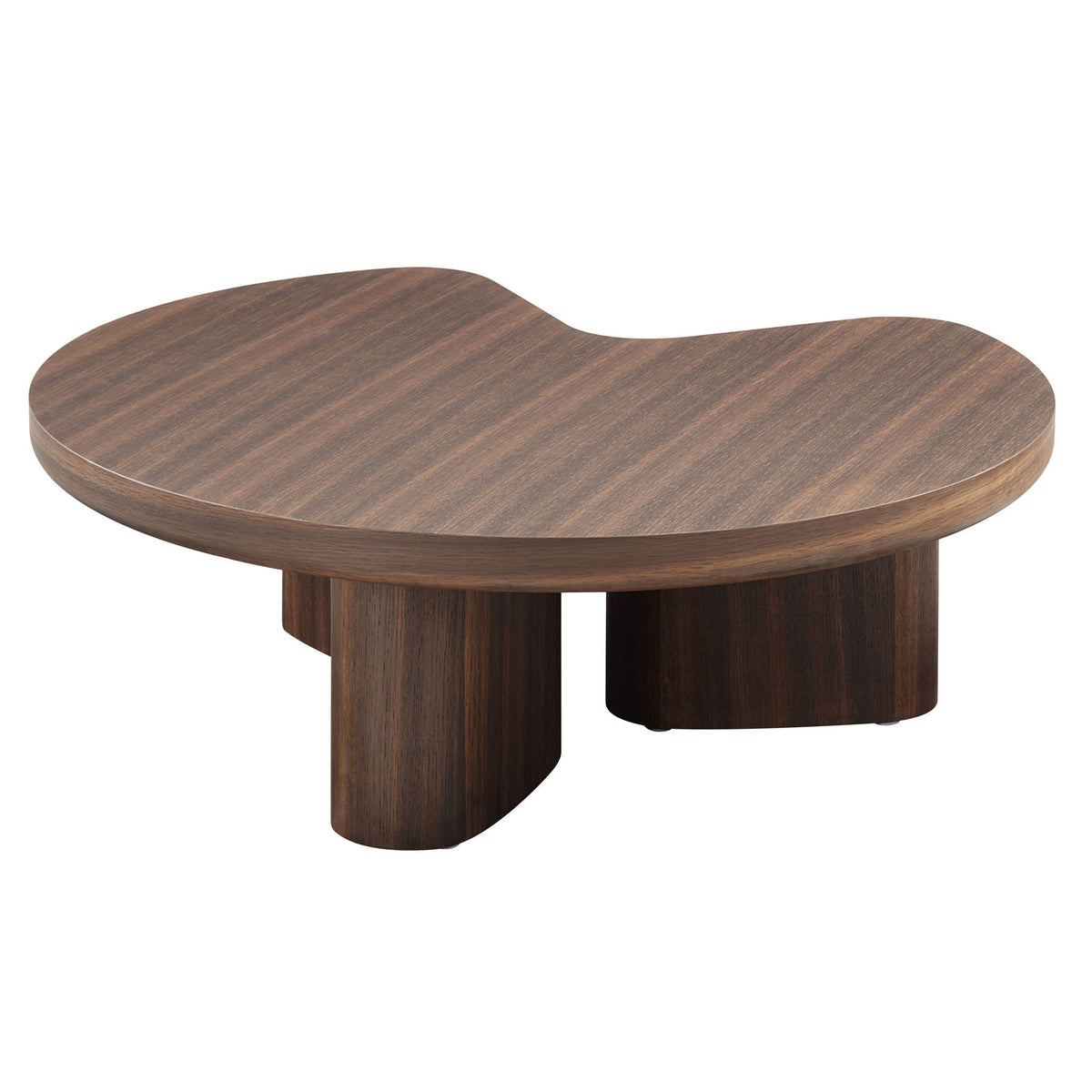 Brown oak coffee table with MDF core and oak veneer top 35in square curved edges on Tampa Home & Garden Store