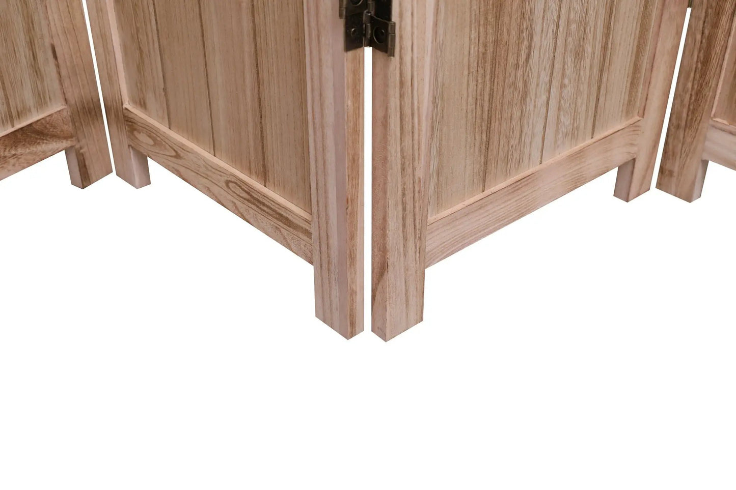 Expertly Designed Panel Folding Room Divider in natural wood with visible grain on Tampa Home & Garden Store