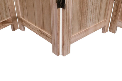 Expertly Designed Panel Folding Room Divider in natural wood with visible grain on Tampa Home & Garden Store