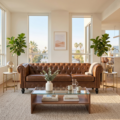 Elegant Tufted Sofa and Luxurious Comfort