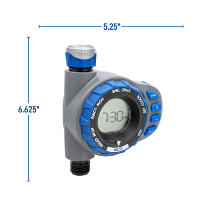 Orbit 1-Outlet Programmable Hose Faucet Timer hose end sprinkler control with blue dial on Tampa Home & Garden Store