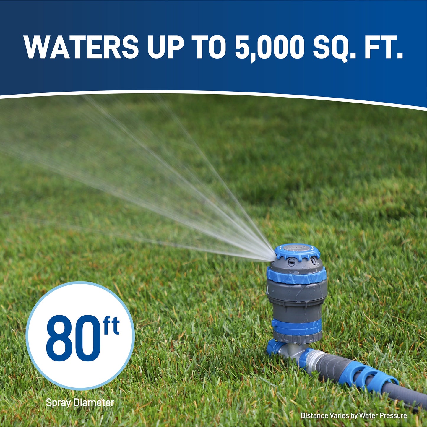 Orbit H2O-6 Gear Drive Hose End sprinkler on spike 80 ft spray diameter on Tampa Home & Garden Store