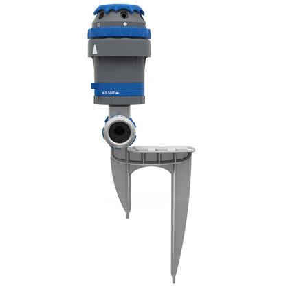 Orbit Irrigation Elevated H2O-6 Gear Drive hose-end sprinkler on blue spike on Tampa Home & Garden Store
