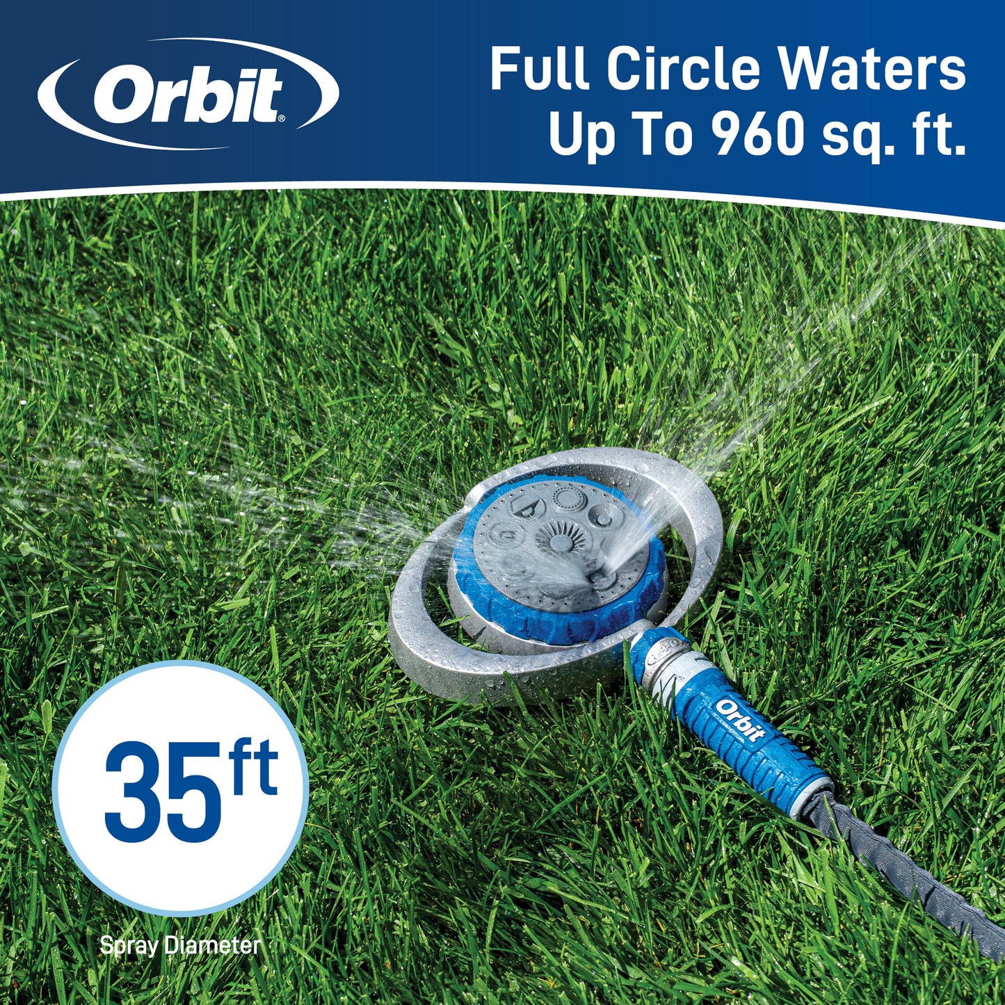 Orbit Elevated 8-Pattern Metal Turret Sprinkler