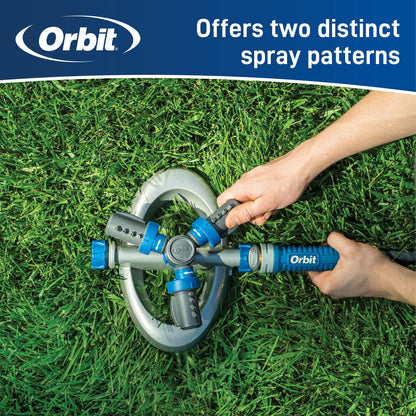 Orbit Elevated 3-Arm Rotating Sprinkler on Base