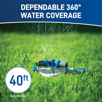 Orbit Elevated 3-Arm Rotating Sprinkler on Base