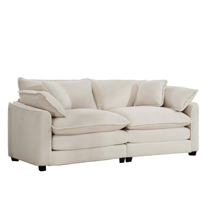Modern 2 Seater Loveseat with 4 Pillows Elegance