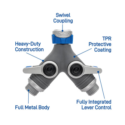 Orbit Elevated 2-Way Shut-Off Hose Y Adapter